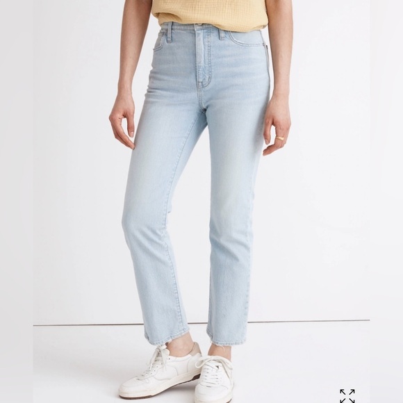 Madewell Slim Demi-Boot Jeans Bellmeade Wash W’s 25 High Rise - Picture 1 of 16